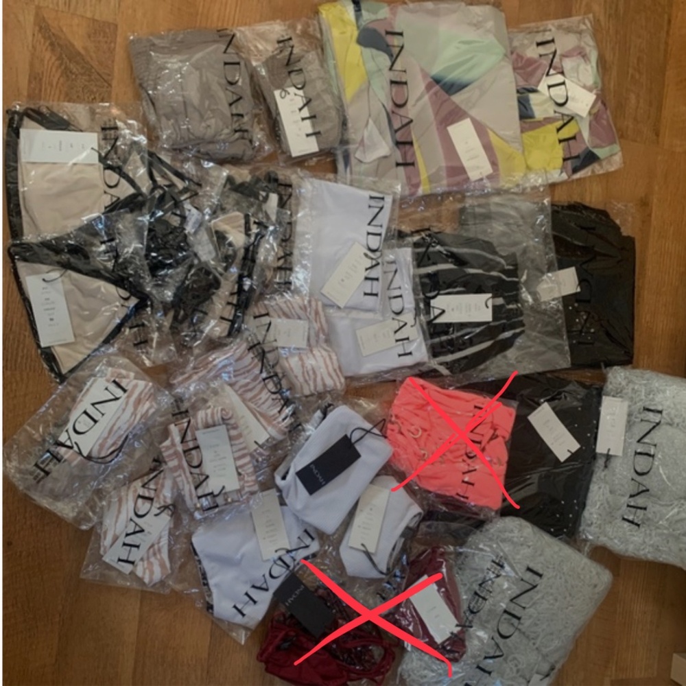 WHOLESALE LOT Indah swimsuits, tops, bottoms NWT